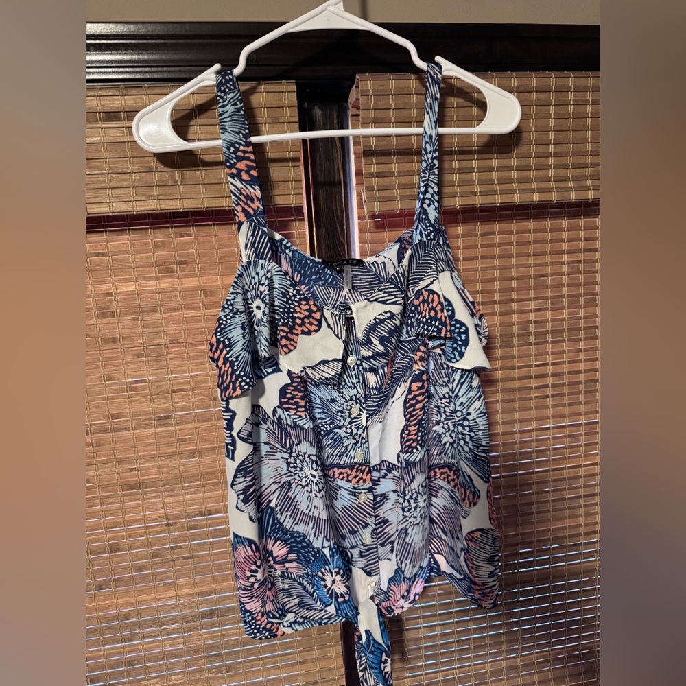 1. State Blue and Pink Floral Camisole